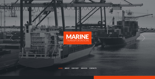 морской адаптивный шаблон веб-сайта