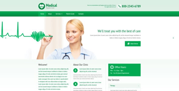 медицинский адаптивный шаблон сайта