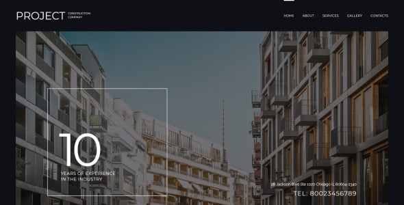 шаблон сайта строительной компании проекта