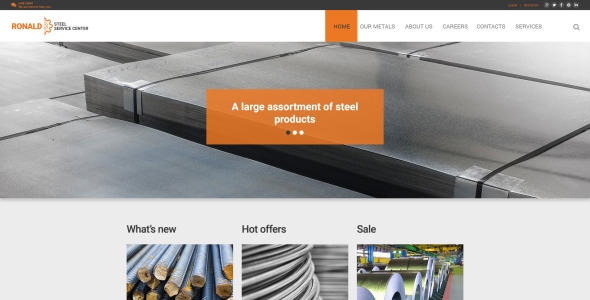 отзывчивый шаблон веб-сайта steelworks