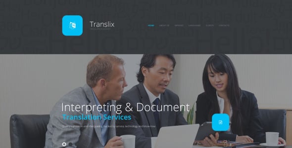 адаптивный шаблон сайта бюро переводов