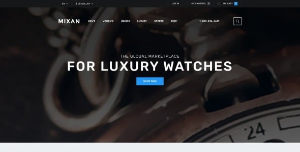 магазин часов шаблон opencart