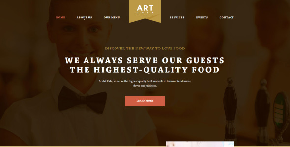 шаблон сайта арт-кафе