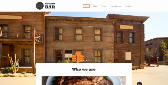 адаптивный шаблон сайта кафе и ресторана