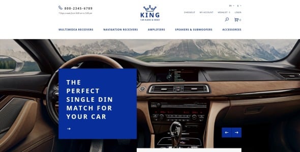 автомобильный аудио видео шаблон opencart