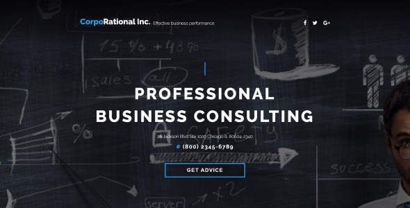 консультационный шаблон целевой страницы