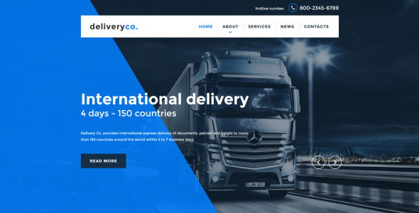 шаблон сайта службы доставки