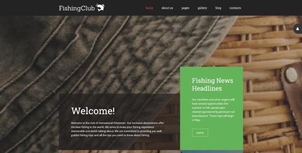 рыбалка отзывчивый шаблон joomla