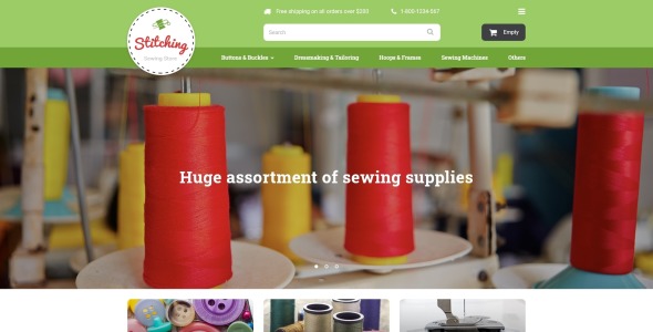 шаблон opencart швейного магазина