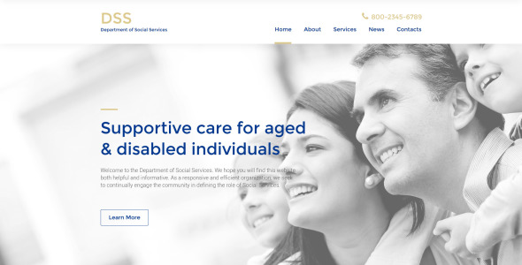 адаптивный шаблон сайта Социального фонда