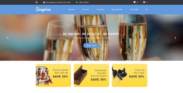сюрприз шаблон opencart