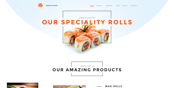 адаптивный шаблон сайта суши-бара