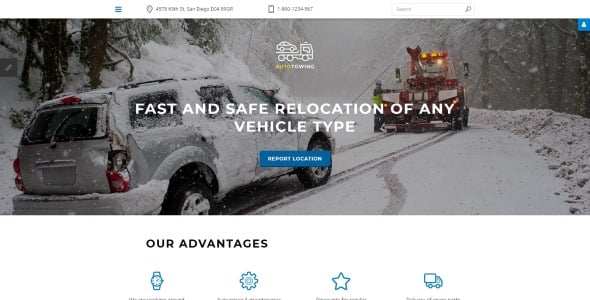 авто буксировка отзывчивый шаблон joomla