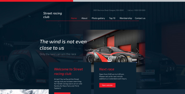 адаптивный шаблон сайта car club