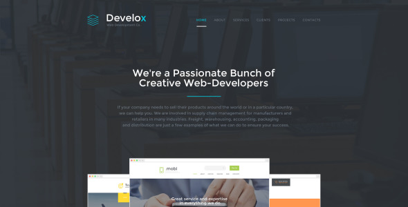 шаблон сайта develox