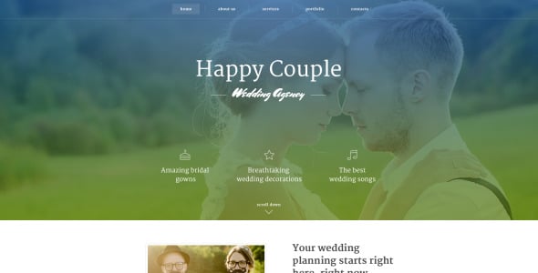 шаблон сайта счастливой пары