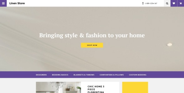 шаблон opencart магазина белья