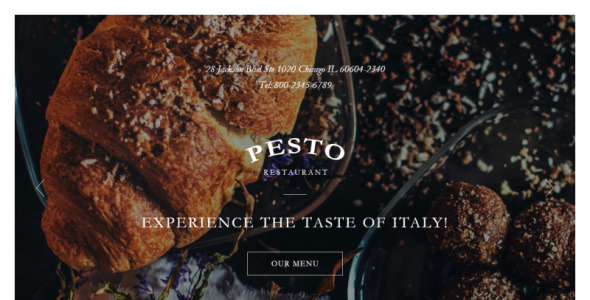 кафе и ресторан чистый html шаблон целевой страницы