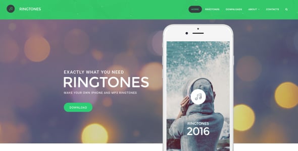 шаблон сайта портала рингтонов