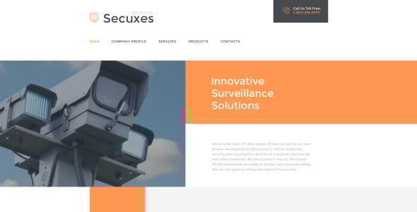 шаблон веб-сайта secuxes