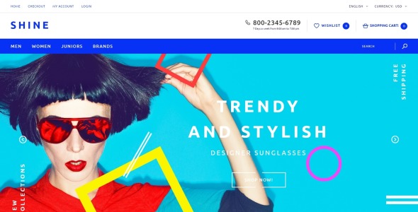 шаблон shine opencart