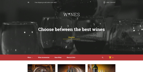 вина prestashop тема