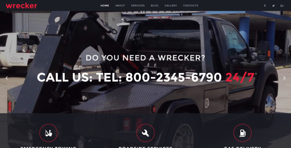 шаблон сайта auto towing &amp; roadside services