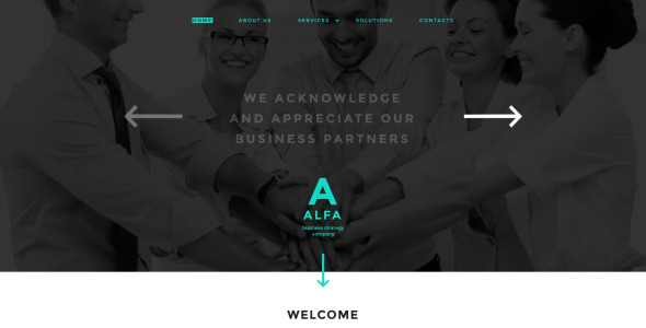 шаблон сайта альфа