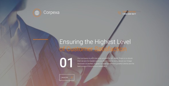 адаптивный шаблон целевой страницы для бизнеса и услуг