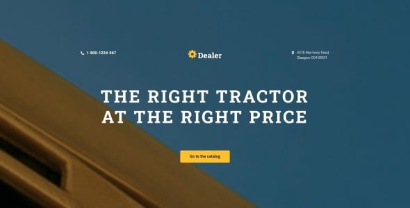 отзывчивый шаблон целевой страницы автодилера