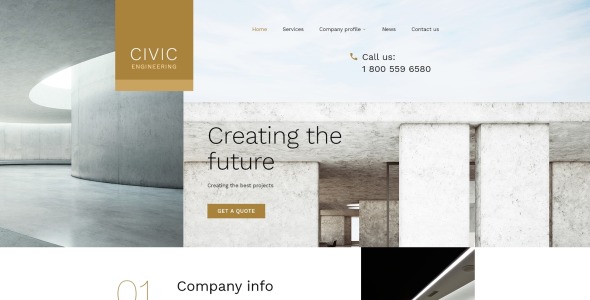 адаптивный шаблон сайта для гражданского строительства