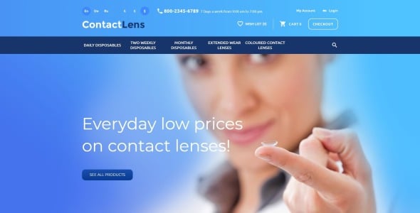 шаблон opencart для контактных линз