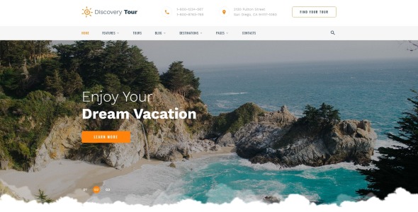 путешествия многостраничный чистый html шаблон сайта