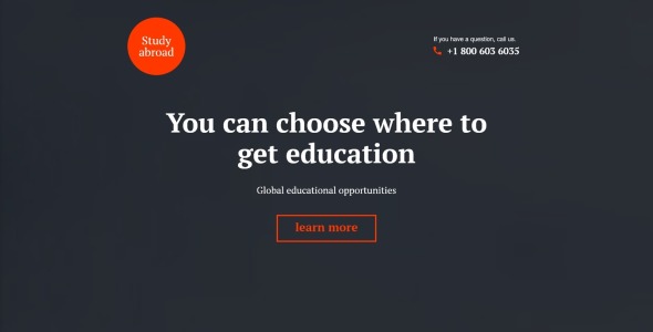 адаптивный шаблон целевой страницы образования