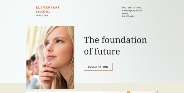 адаптивный шаблон целевой страницы начальной школы