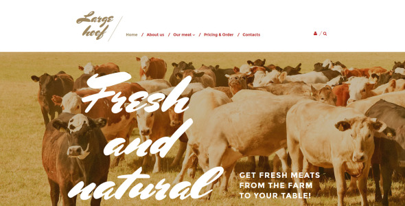 адаптивный шаблон веб-сайта фермы