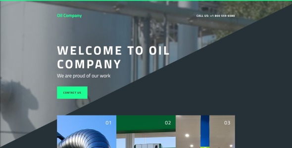 адаптивный шаблон целевой страницы gas &amp; oil