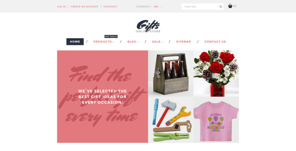 подарки интернет-магазин shopify тема