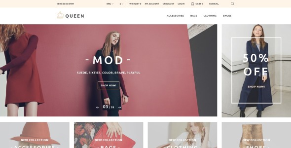 шаблон модного магазина opencart
