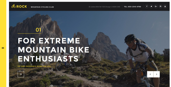 адаптивный шаблон сайта клуба горного велоспорта