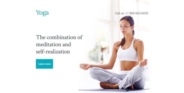 йога отзывчивый шаблон целевой страницы