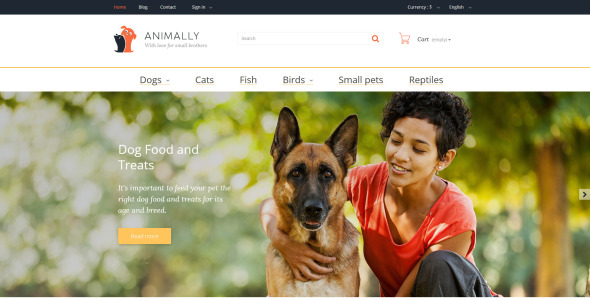 тема animally prestashop