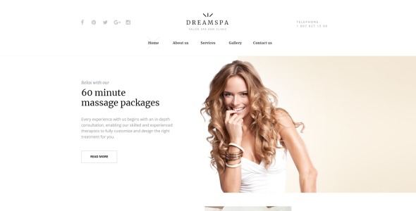 шаблон сайта dream spa