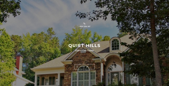 отзывчивый шаблон целевой страницы для ухода за пожилыми людьми