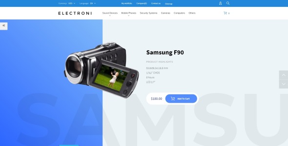 электронные устройства prestashop тема