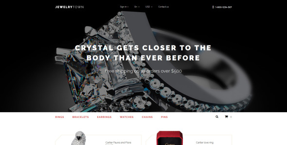 тема ювелирного городка prestashop