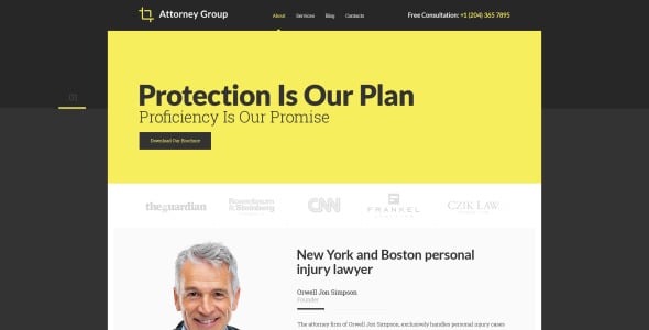 адаптивный шаблон сайта юридической фирмы