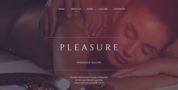 отзывчивый шаблон сайта массажного салона