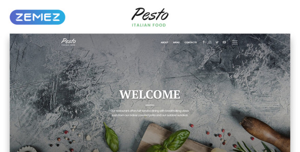 итальянский ресторан многостраничный стильный html шаблон сайта