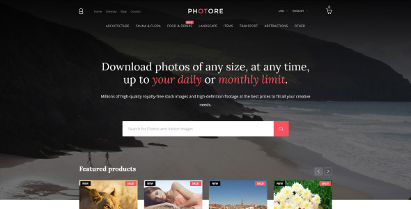 фото со стока prestashop тема